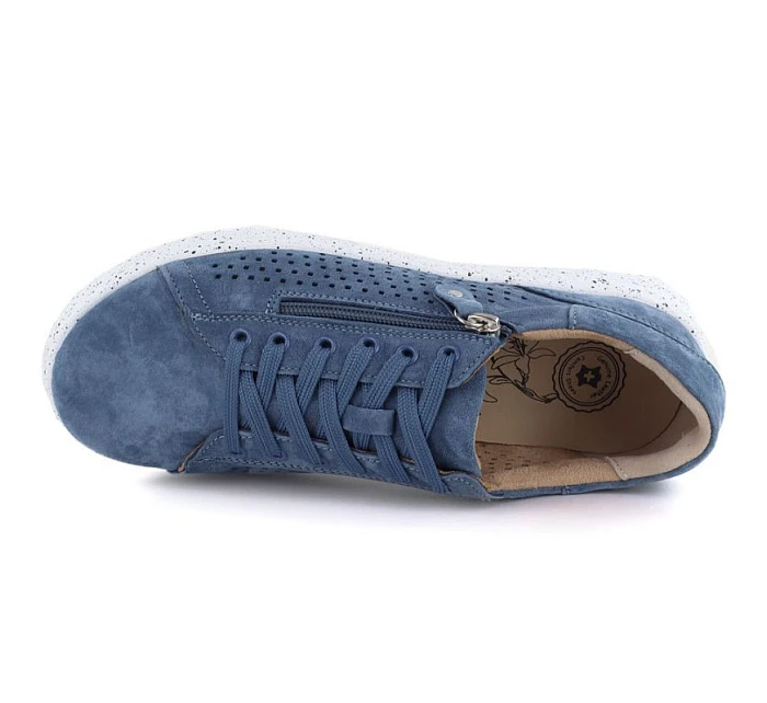 Dámská kožená prolamovaná obuv na platformě modrá M.Daszynski model 22068751 - M. Daszyński Dámská kožená prolamovaná obuv na platformě modrá M.Daszynski model 22068751 - M. Daszyński