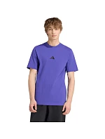 Pánské tričko Essentials Small Logo Single Jersey fialové model 22348373 - ADIDAS Pánské tričko Essentials Small Logo Single Jersey fialové model 22348373 - ADIDAS