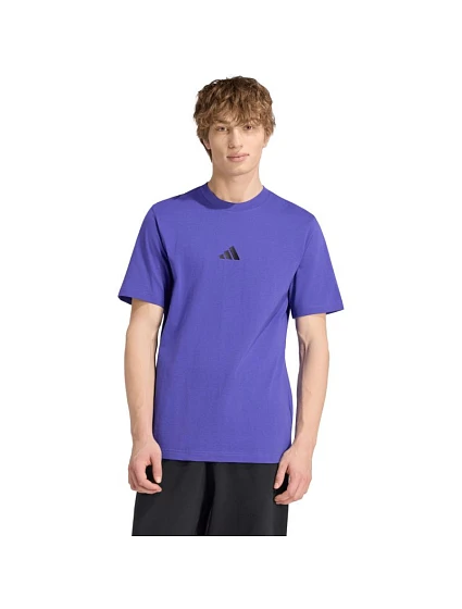 Pánské tričko adidas Essentials Small Logo Single Jersey fialové KF2404