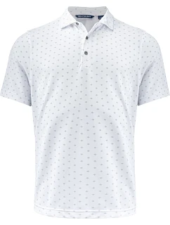 Cutter & Buck Virtue Polo Printed Men Pánské funkční polo "Printed" 68.4432 white