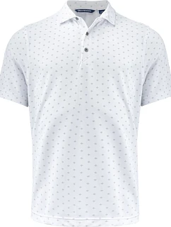 Cutter & Buck Virtue Polo Printed Men Pánské funkční polo "Printed" 68.4432 white