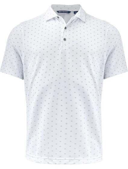 Cutter & Buck Virtue Polo Printed Men Pánské funkční polo "Printed" 68.4432 white Cutter & Buck Virtue Polo Printed Men Pánské funkční polo "Printed" 68.4432 white