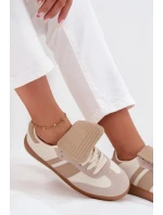 Nízké dámské tenisky s ohrnutým jazykem béžové Ardira Nízké dámské tenisky s ohrnutým jazykem béžové Ardira