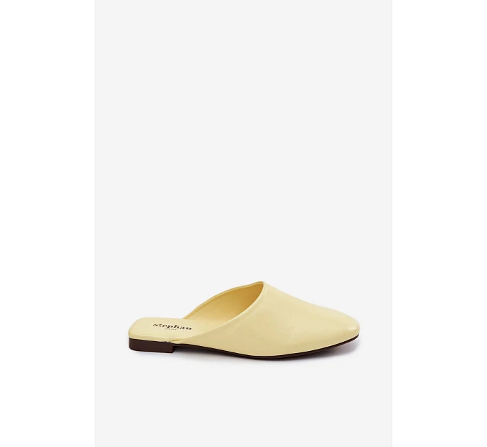 Dámské Mule z imitace kůže Ploché Žluté Romelle