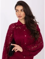 Koszula MI KS model 21766146 bordowy - FPrice Koszula MI KS model 21766146 bordowy - FPrice