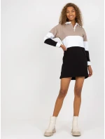 Dámské šaty RV SK 8072 černá a béžová