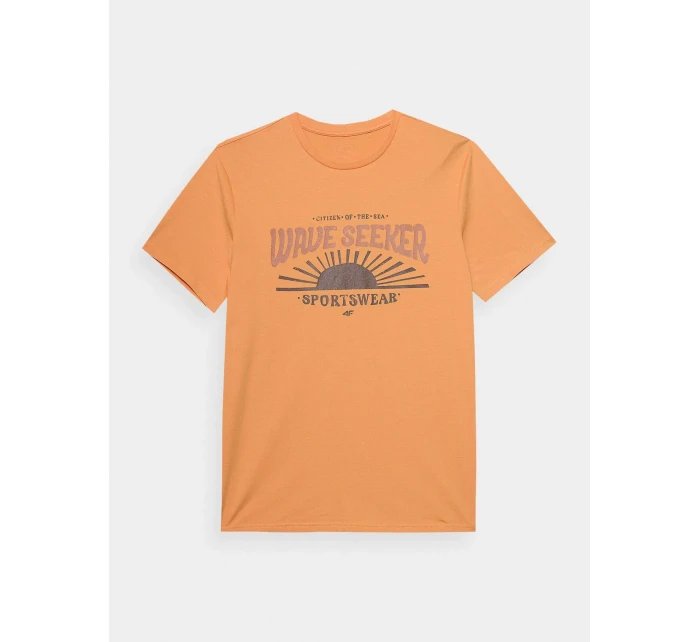 Pánské tričko s potiskem 4F - oranžové