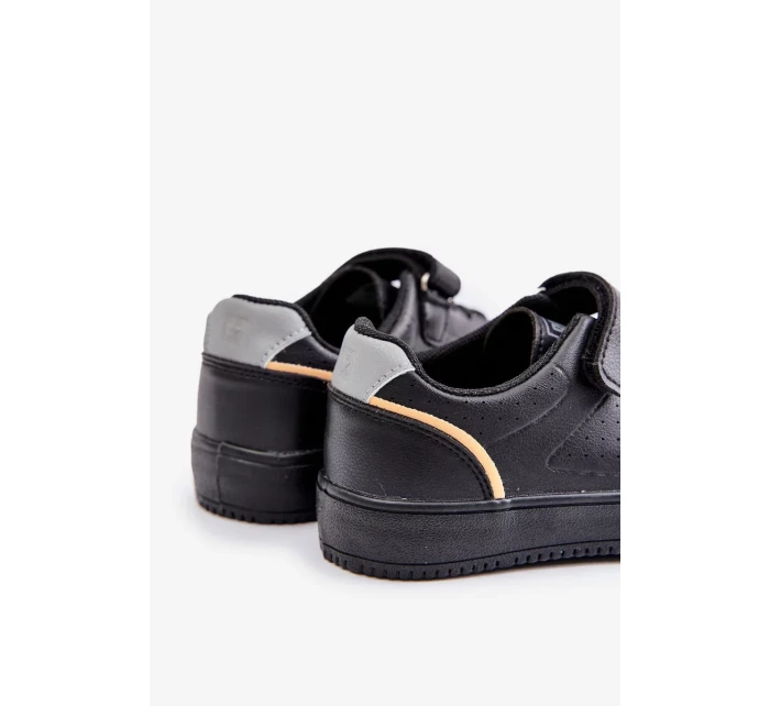 Dětské Tenisky z Eko Kůže na Suchý Zip Big Star Černé Dětské Tenisky z Eko Kůže na Suchý Zip Big Star Černé