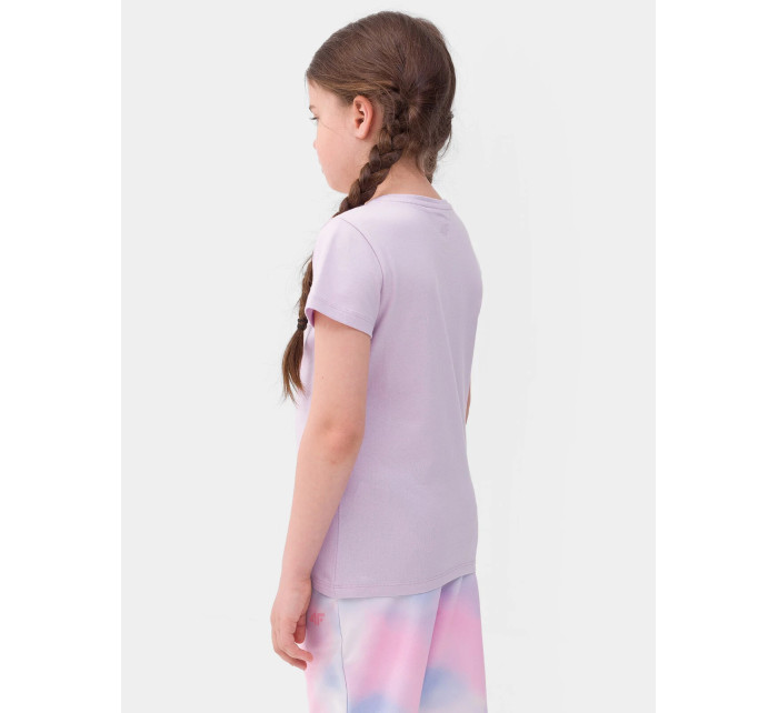 Dívčí tričko s potiskem 4FJSS23TTSHF384-52S lila - 4F