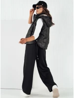 Dámská prošívaná vesta TREOS černá FashionStreet TY4218 Dámská prošívaná vesta TREOS černá FashionStreet TY4218