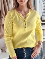 Dámské tričko s dlouhým rukávem FELORIA žlutá FashionStreet RY2778