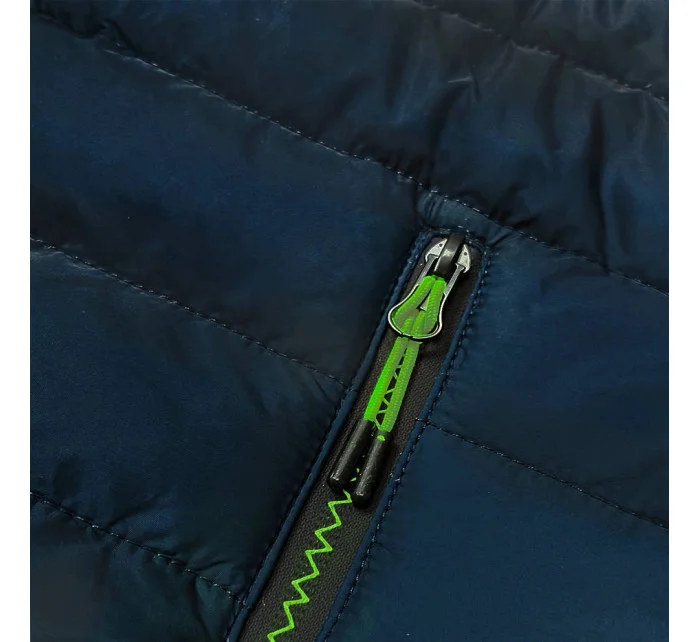 Tmavě prošívaná dámská bunda s kapucí model 18420076 - J.STYLE