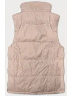 Světle béžová oboustranná dámská vesta model 18471356 - Miss TiTi Světle béžová oboustranná dámská vesta model 18471356 - Miss TiTi