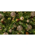 DEKORATIVNÍ PLASTOVÁ CETKA 6CM SADA 35 KS STŘÍBRNÁ