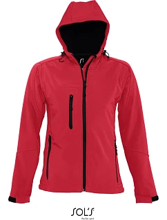 SOL'S Replay Women Dámská 3-vrstvá softshellová bunda s kapucí 25.6802 pepper red