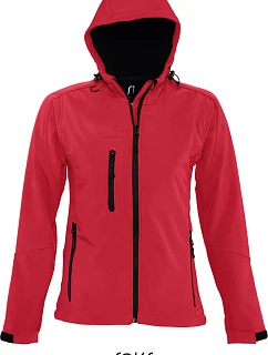 SOL'S Women Dámská 3-vrstvá softshellová bunda s kapucí pepper red model 22523723