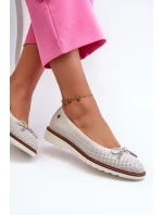 Dámské Letní Baletky Z Kůže  Bílé model 21661326 - Maciejka