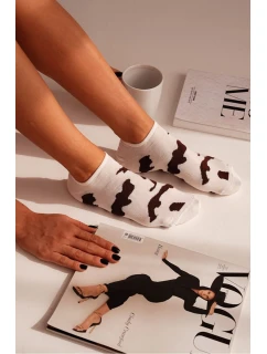 Dámské nízké ponožky s potiskem Ecru