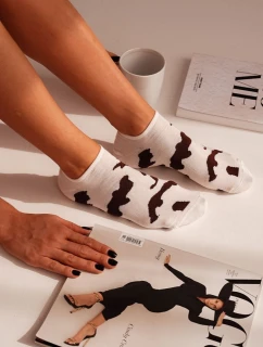 Dámské nízké ponožky s potiskem Ecru