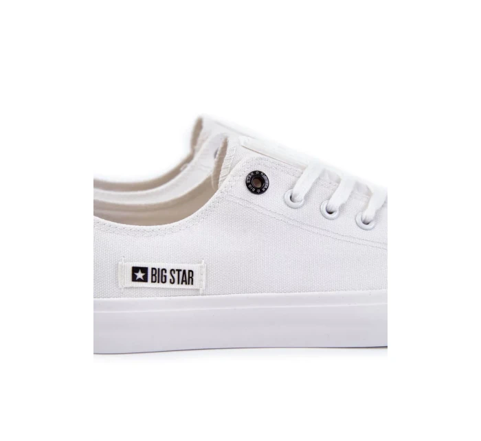 Pánské tenisky z nízkého materiálu Big Star KK174006 Bílé