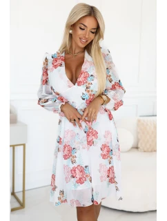 šifonové šaty s dlouhým rukávem model 21229557 - numoco