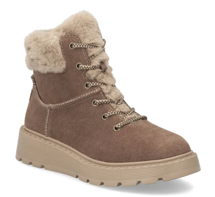 Boty s kožešinou W model 20739487 - Rieker Boty s kožešinou W model 20739487 - Rieker