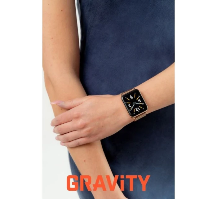 Chytré hodinky Gravity Rose Gold Black 2 Strap GT17-5 Chytré hodinky Gravity Rose Gold Black 2 Strap GT17-5
