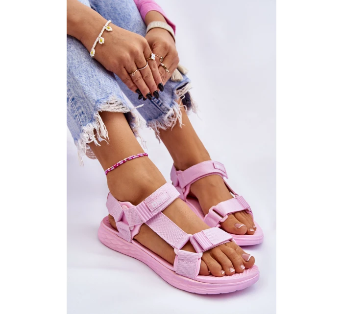 Dámské sandály Big Star model 21609167 Růžové - Big Star Shoes Dámské sandály Big Star model 21609167 Růžové - Big Star Shoes