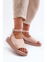 Pohodlné Dámské Sandály Na Platformě Růžové Rubie Pohodlné Dámské Sandály Na Platformě Růžové Rubie