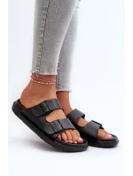 Dámské lehké pěnové pantofle s přezkami Big Star Black Dámské lehké pěnové pantofle s přezkami Big Star Black