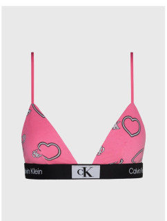 Dámské podprsenka 000QF7478E KCC růžová se srdíčky - Calvin Klein