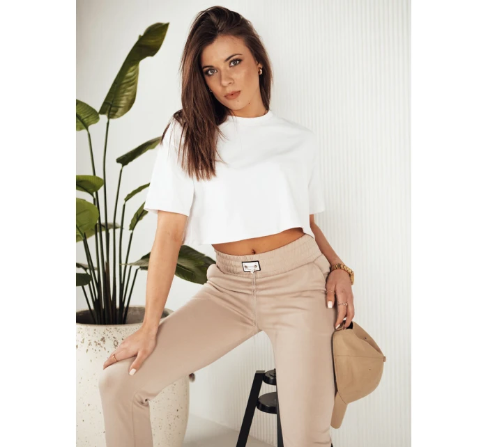 Dámské tepláky DAVE beige FashionStreet UY1813