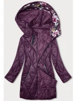 Fialová dámská bunda s ozdobnou kapucí (B8227-71) Fialová dámská bunda s ozdobnou kapucí (B8227-71)