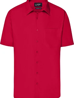 JN Popelínová business košile s krátkým rukávem 02.0 red model 22487659 - Daiber
