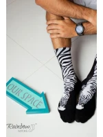 Duhové ponožky se  Zebra Panda černá a bílá 2 páry model 21606864 - ZOOKSY/RAINBOW SOCKS