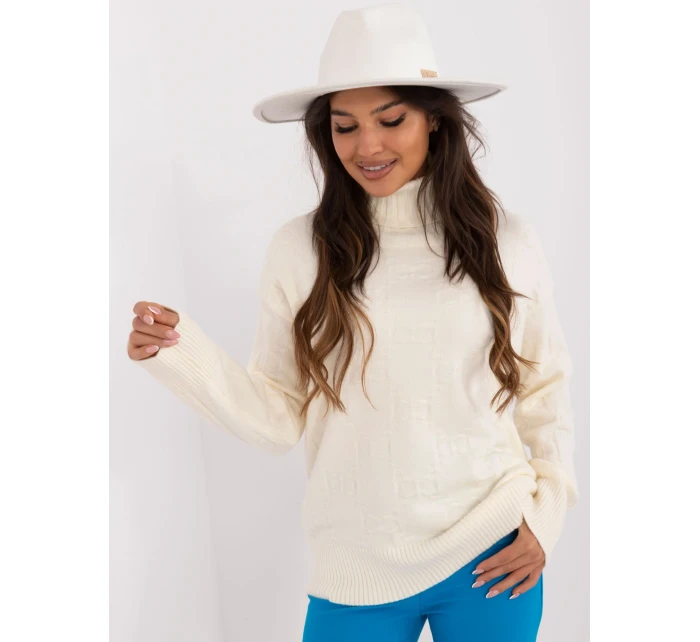 Sweter AT SW ecru model 20459144 - FPrice Sweter AT SW ecru model 20459144 - FPrice