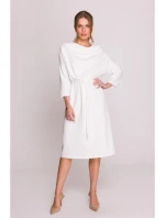 šaty nadměrné velikosti ecru barva model 20966322 - STYLOVE