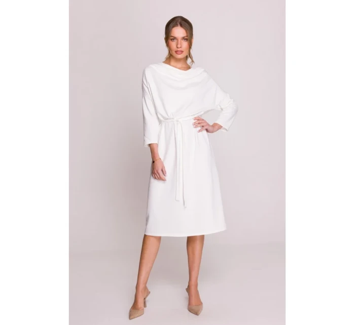šaty nadměrné velikosti ecru barva model 20966322 - STYLOVE
