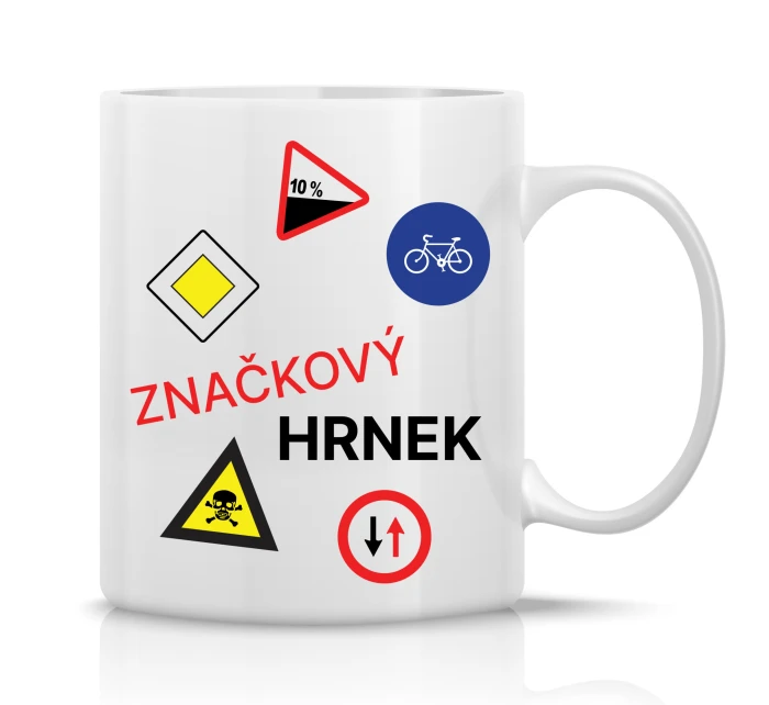 ZNAČKOVÝ HRNEK - klasický bílý keramický hrníček 300 ml