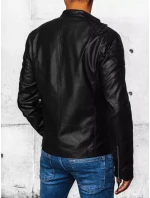 Pánská kožená bunda černá model 21968053 - Dstreet