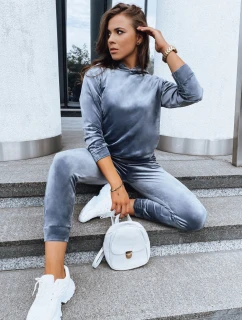 Dámská grafitová velurová souprava SO COMFY FashionStreet AY0885