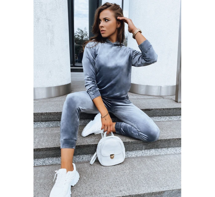 Dámská grafitová velurová souprava SO COMFY FashionStreet AY0885