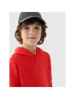 Chlapecká nepruhovaná mikina s kapucí 4F Junior 4FJWMM00TSWSM1292-70S