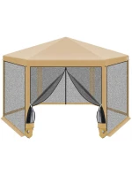 Zahradní pavilon 2x2x2x2,5M s moskytiérou béžový Zahradní pavilon 2x2x2x2,5M s moskytiérou béžový