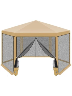 Zahradní pavilon 2x2x2x2,5M s moskytiérou béžový