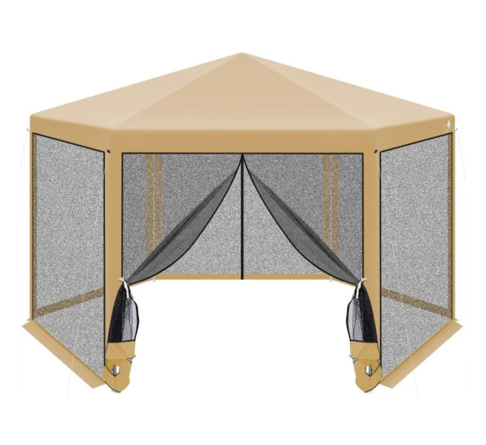 Zahradní pavilon 2x2x2x2,5M s moskytiérou béžový Zahradní pavilon 2x2x2x2,5M s moskytiérou béžový