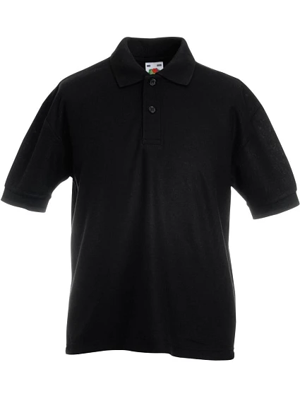 Fruit of the Loom Kids 65/35 Polo Dětské piqué polo 16.3417 black Fruit of the Loom Kids 65/35 Polo Dětské piqué polo 16.3417 black