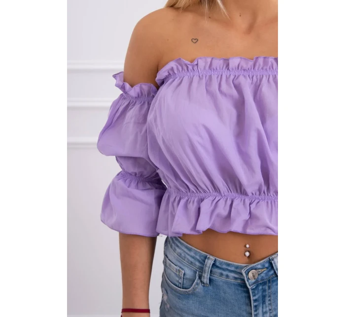 Španělská halenka ve fialové barvě