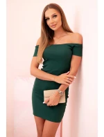 Dámská bavlněná šaty s krátkým rukávem a model 21774807 nařasením malinová - K-Fashion Dámská bavlněná šaty s krátkým rukávem a model 21774807 nařasením malinová - K-Fashion