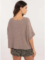 Sweter IT SW model 21881004 ciemny bezowy - FPrice Sweter IT SW model 21881004 ciemny bezowy - FPrice